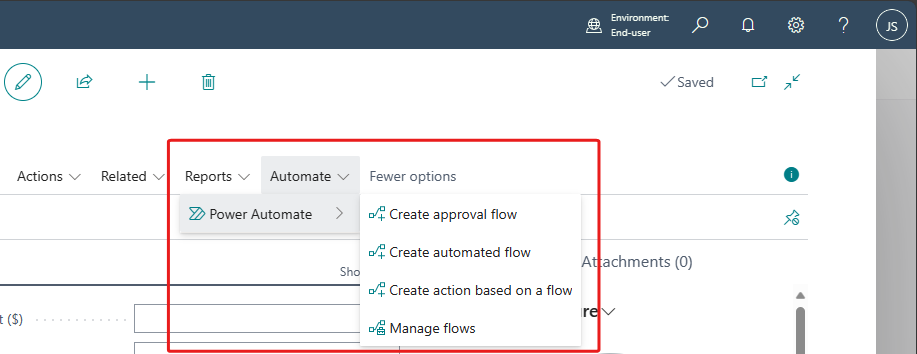 screenshot of Microsoft Power Automate